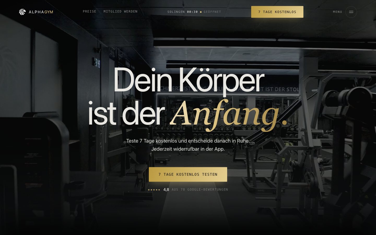 Alpha Gym Website